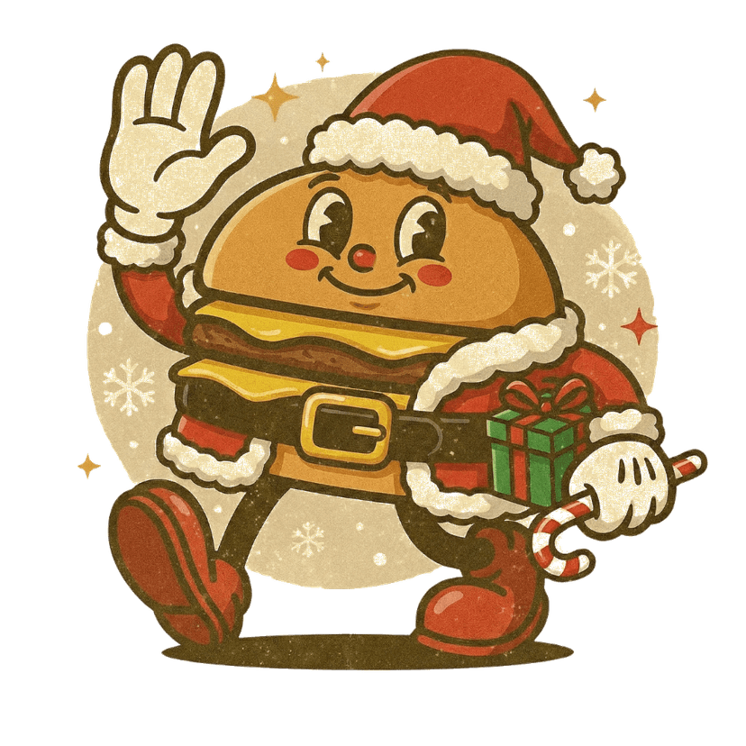Santa Burger - Holiday mascot
